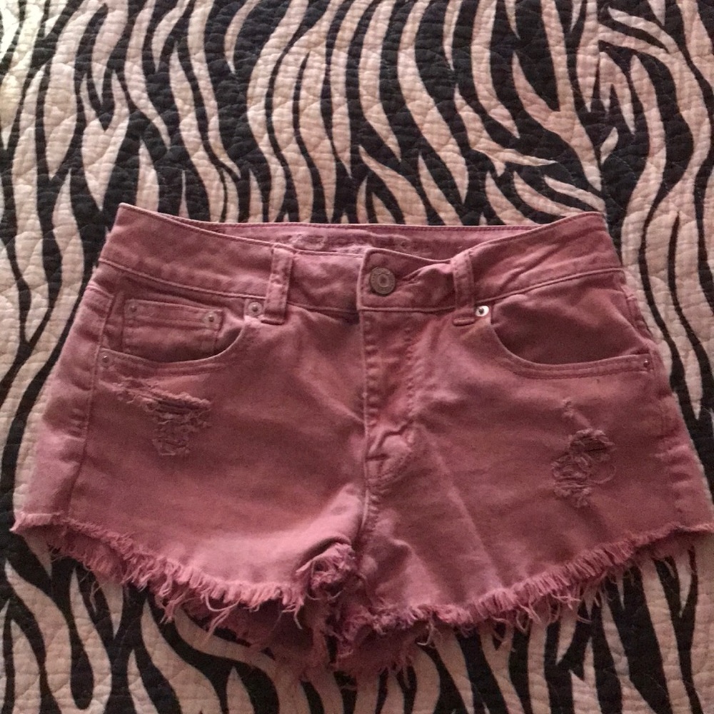 American Eagle Distressed Purple Shorts🌸
